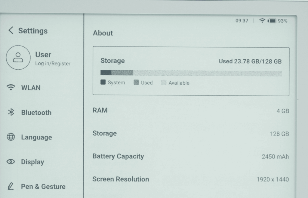 Specyfikacje Viwoods Ai Paper Mini 