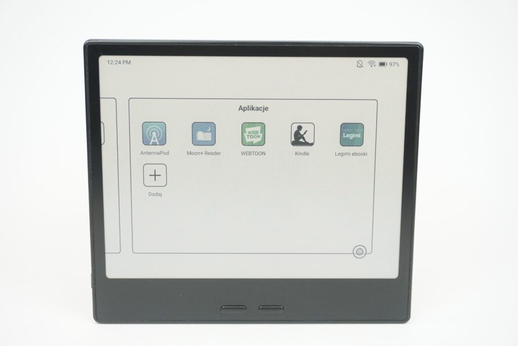 Aplikacje czytelnicze zainstalowane na czytniku Onyx Boox
