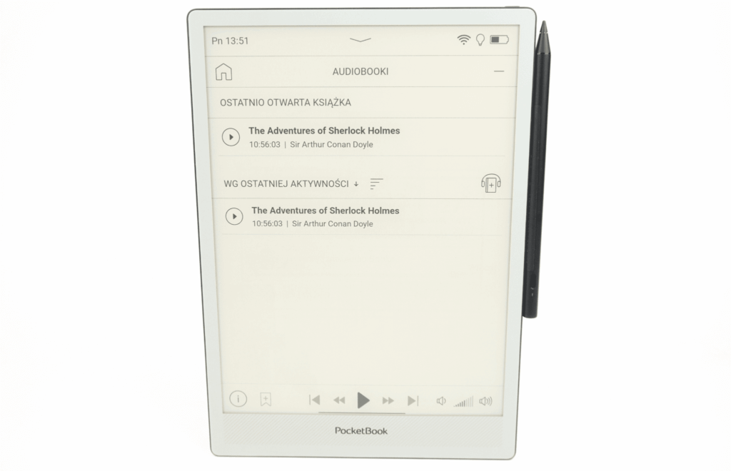 Audiobook na czytniku Inkad One