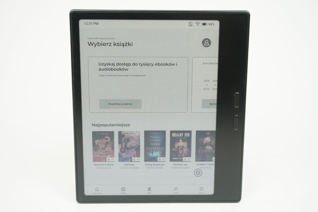Aplikacja Legimi na czytniku Onyx Boox