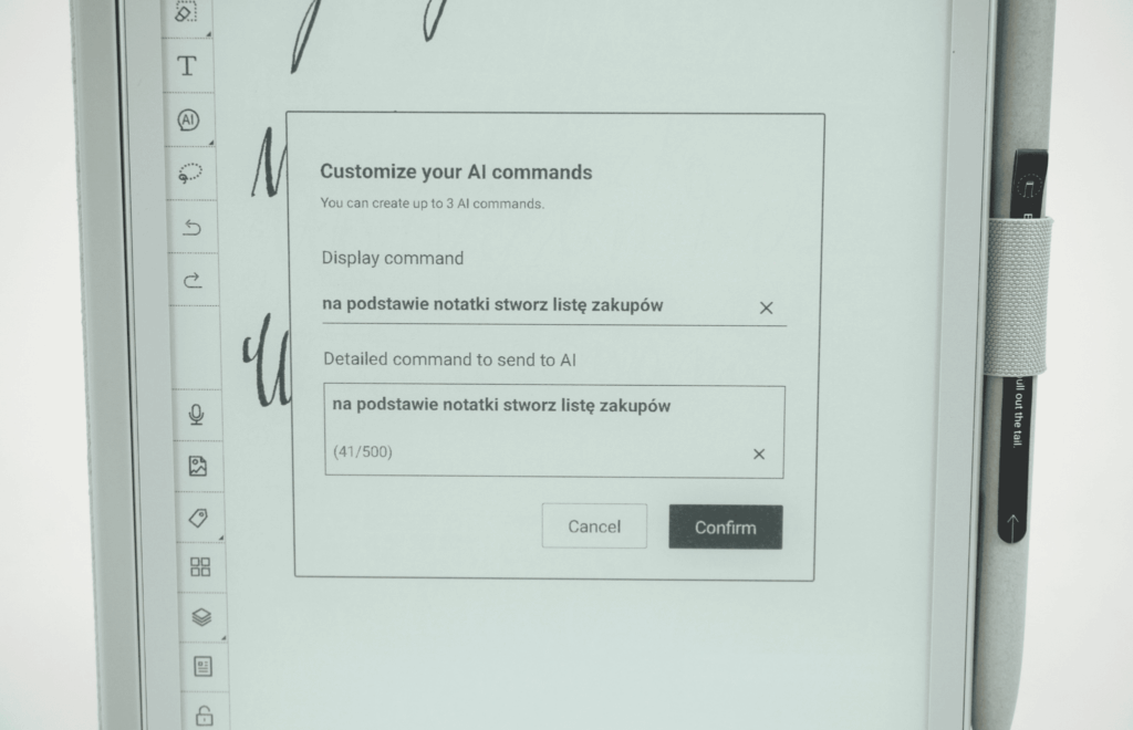 Test AI w czytniku Viwoods