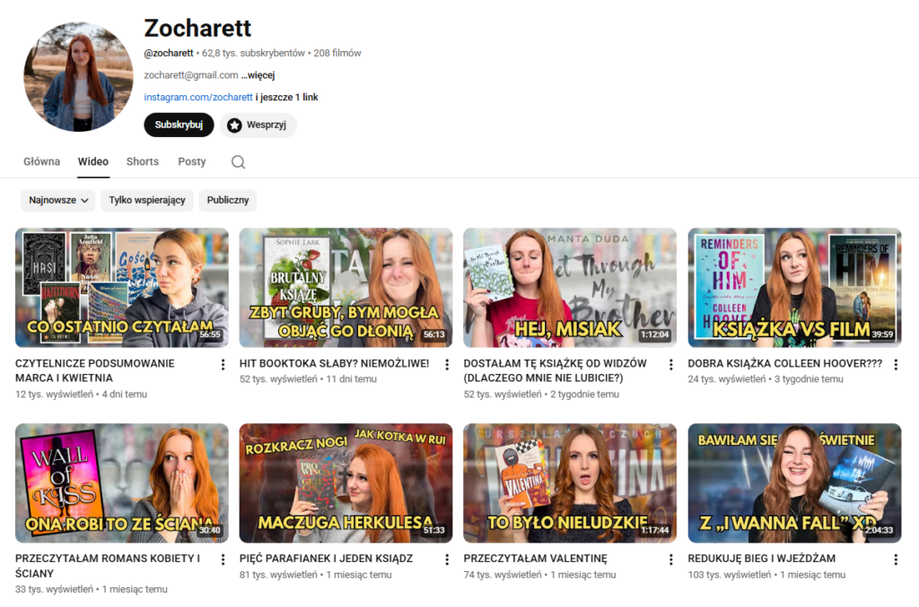 BookTube polskie kanały