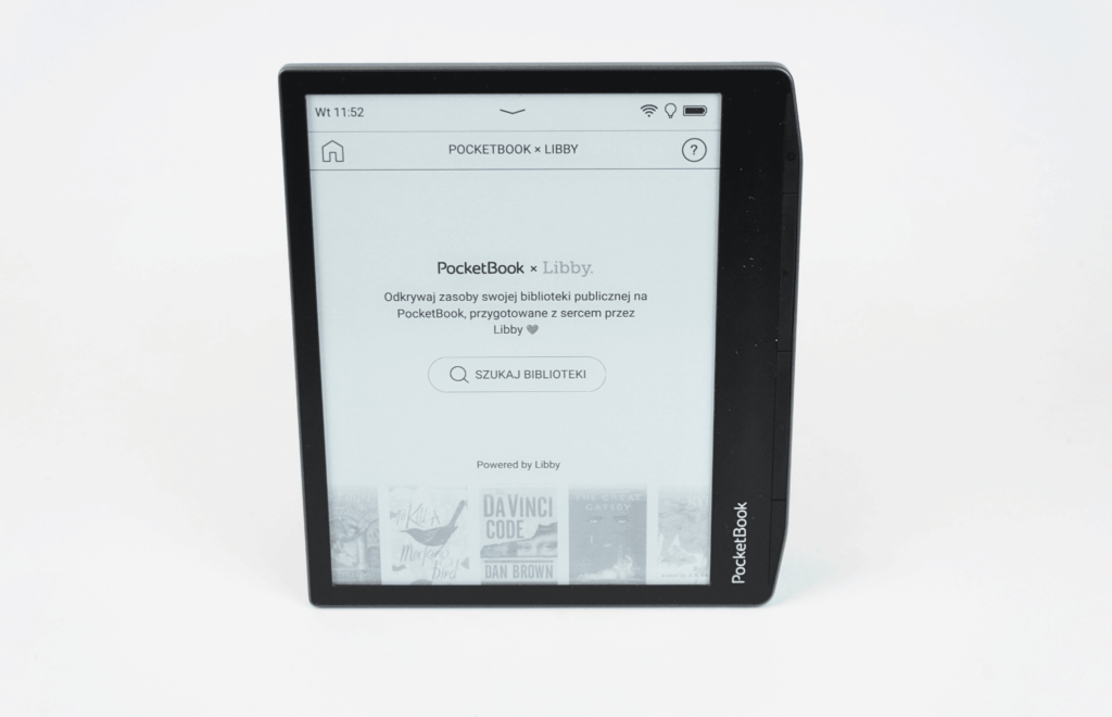 czytnik e-book na białym tle