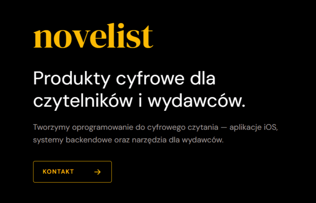 strona internetowa Novelist