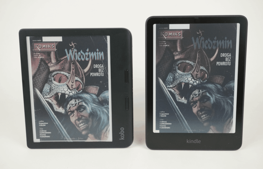 Porównanie kolorowych czytników E ink marek Kobo oraz Kindle