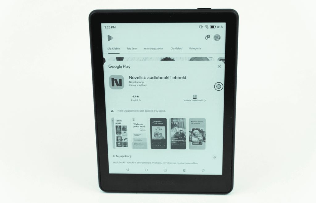 Aplikacja Novelist w Sklepie Google Play